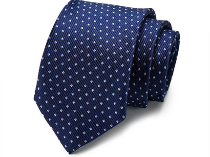 Blue Geometric Design Silk Tie