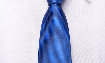Boys Royal Blue Silk Tie with matching pocket square