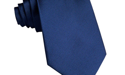 Boys blue silk tie with matching pocket square