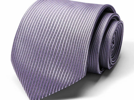 Purple and Black Textured Design Silk Tie