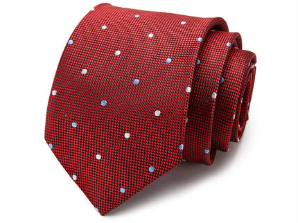 Red Polka Dot Design Silk Tie