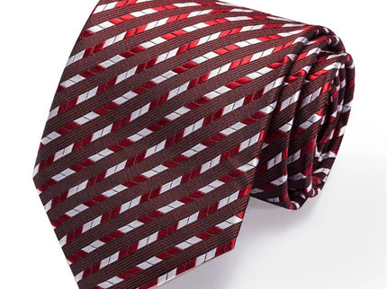 Red Striped Design Silk Tie
