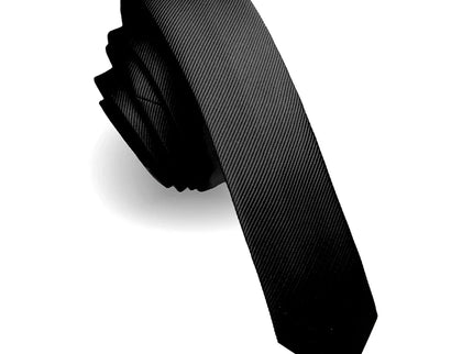 black mens skinny silk tie