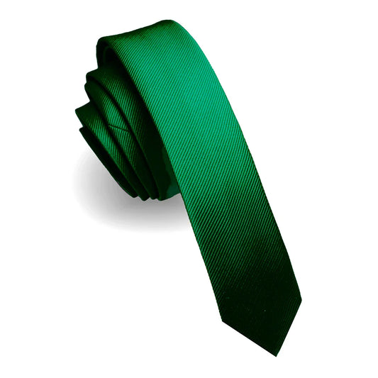 bright green mens silk skinny tie