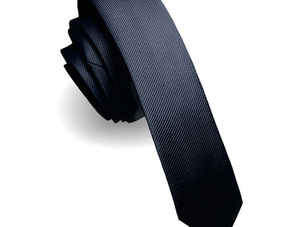 dark blue mens skinny silk tie