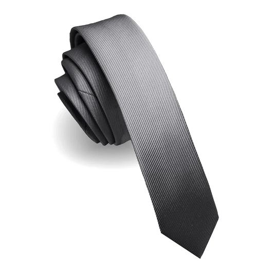 dark gray skinny men's tie