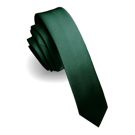green mens skinny silk tie