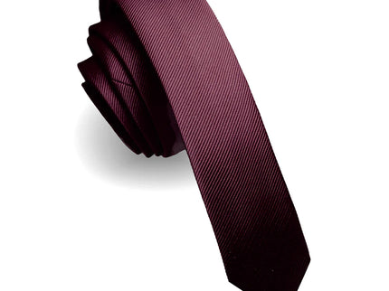 plum color mens skinny tie