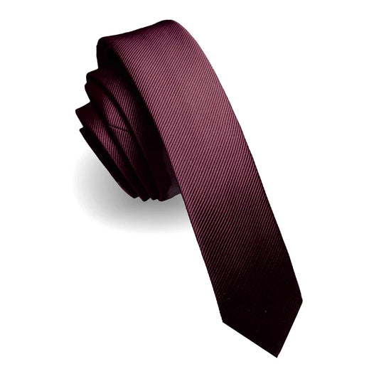 plum color mens skinny tie