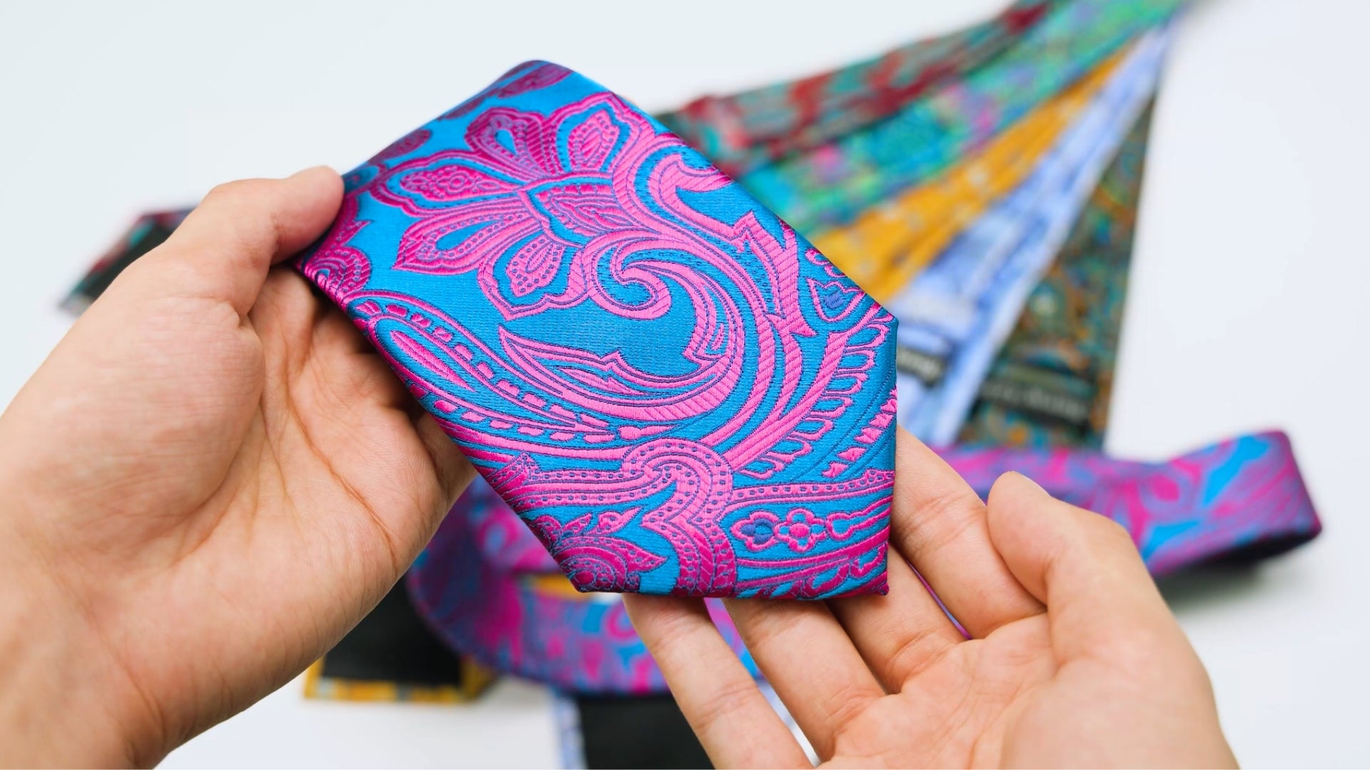 Load video: video showing the quality of our silk ties at tie silk