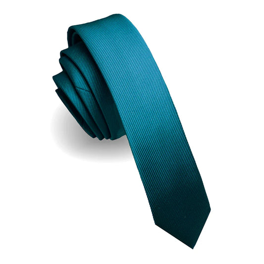 teal mens skinny silk tie